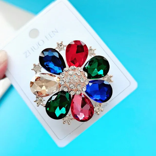 Luxury colourful brooch Paula