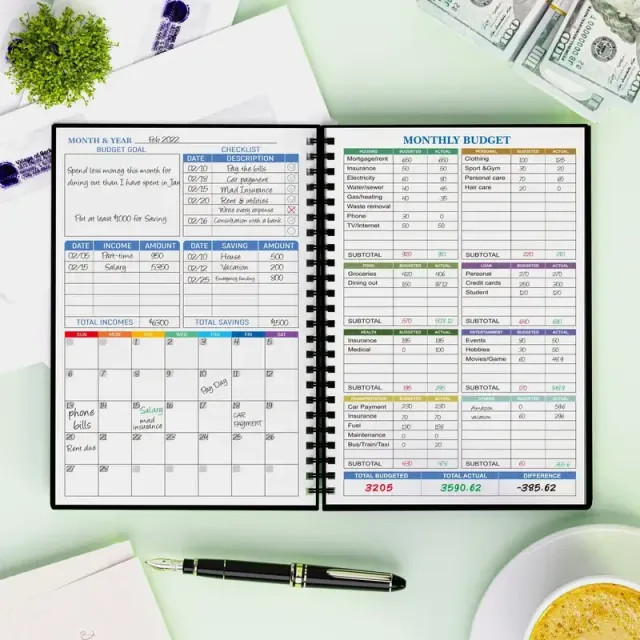 Finance and Expense Organizer - Monthly Budget Planner for Efficient Management