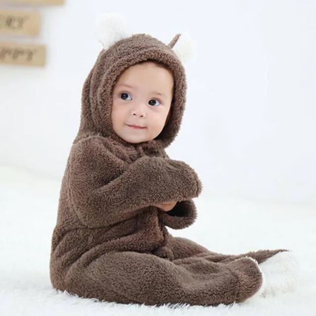 Baby winter jumpsuit with ears - 7 colours