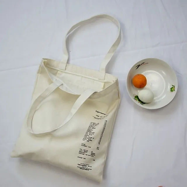 Stylish basic canvas bag with print