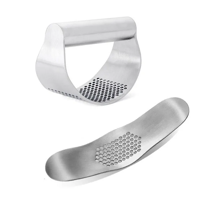 Stainless steel garlic press