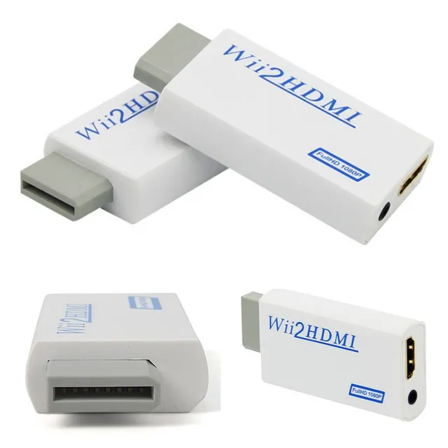 Wii2HDMI audio- és videoadapter a Wii-hez - fehér színben