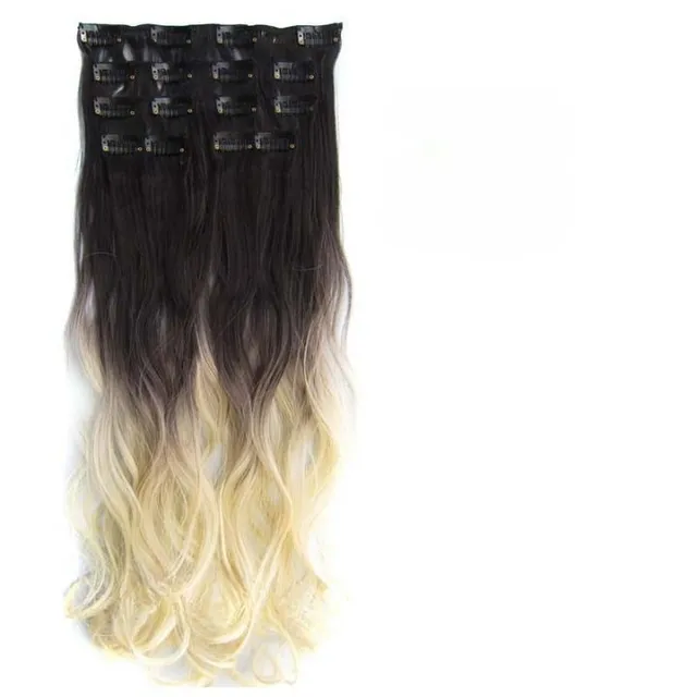 Clip in set STANDARD wavy - shade ombré