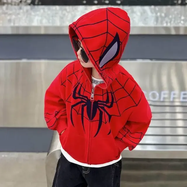 Modna bluza dla dzieci z unikalnym kapturem w motywach Spider-Man