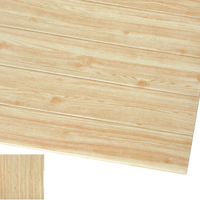 3D washable self-adhesive wallpaper / light wood