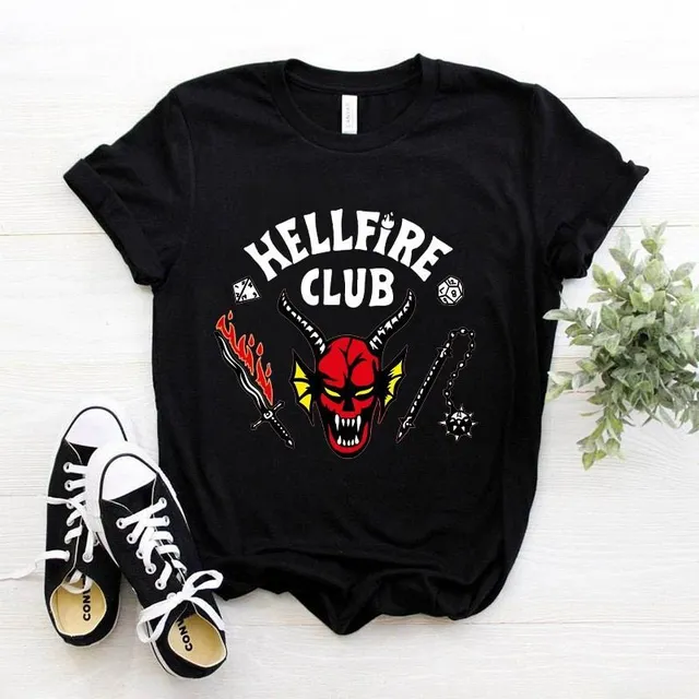 Tricou bărbătesc cu mânecă scurtă și imprimeu Club Hellfire