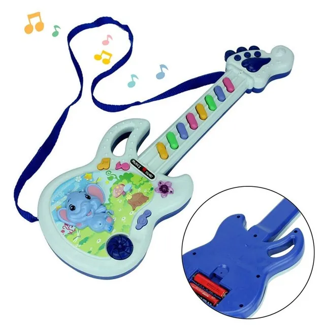 Children's playing electric guitar