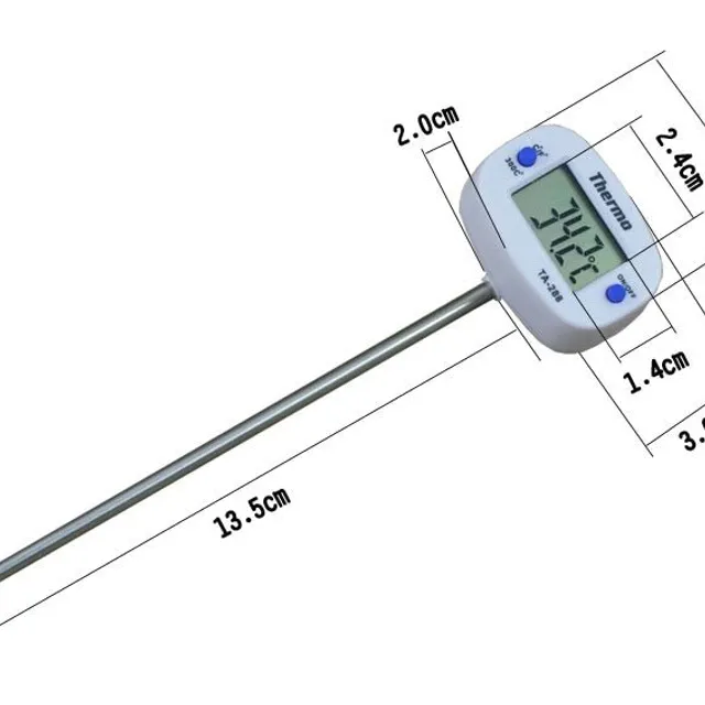Moderný klasický praktický kolkový teplomer na detekciu vnútornej teploty mäsa