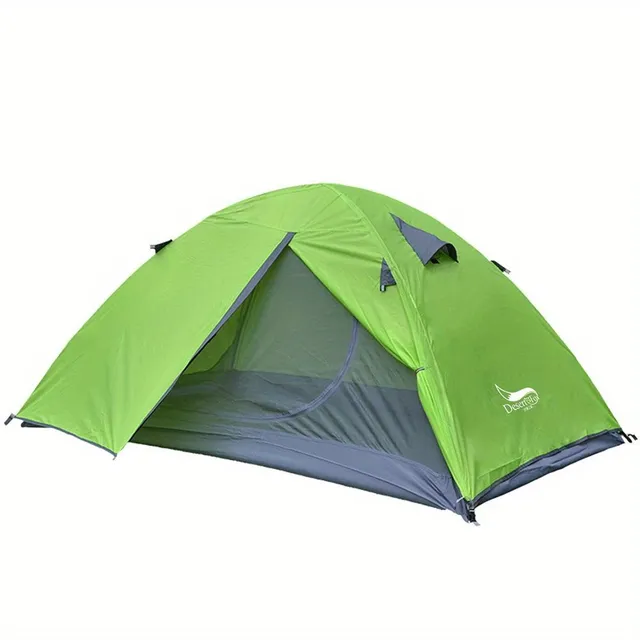 1 pc double-layer tent for two persons, outdoor camping portable tent resistant to rain and sun cream