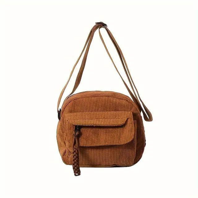 Torba podróżna z tkaniny z regulowanym paskiem, zamkiem, łatwym czyszczeniem, podszewką z poliestru kordowego, styl crossbody