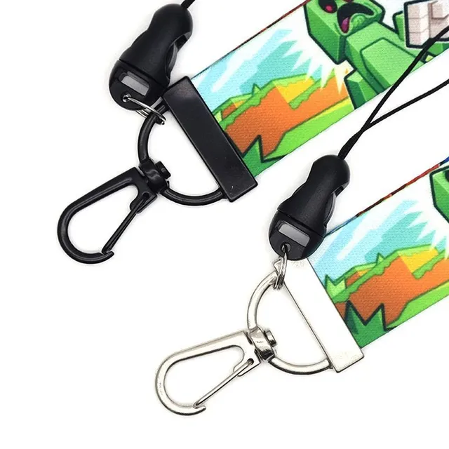 Stylish children's keychain with theme of computer games