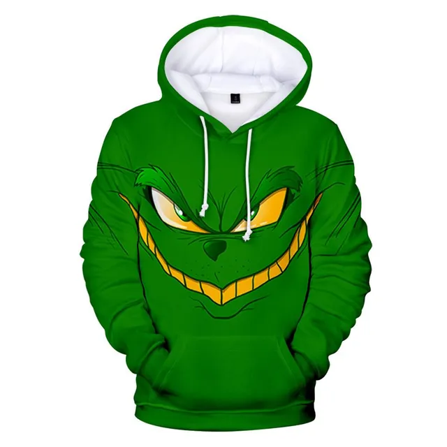 Unisex stylish hoodie Grinch with hood