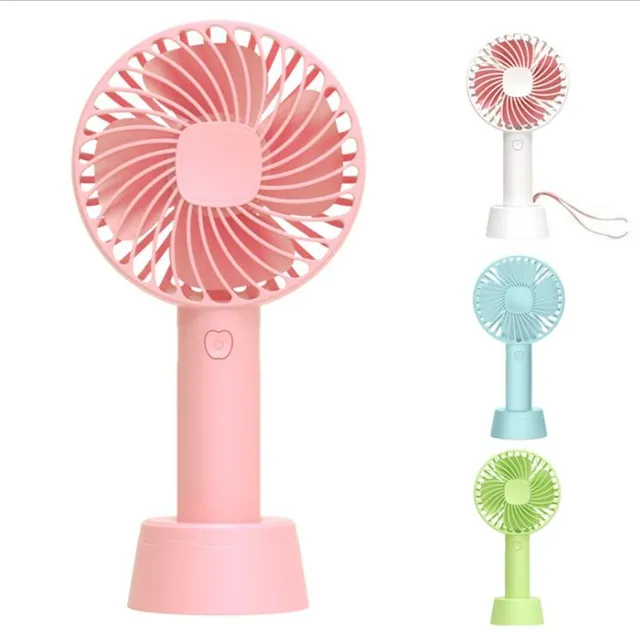 Užitočný ručný ventilátor na horúce letné dni v módnych pastelových farbách - viac variantov