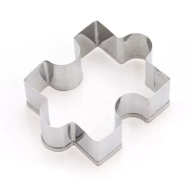 Formă de decupat biscuiți în formă de puzzle din oțel inoxidabil