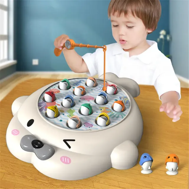 Children's set of fishing games with magnetic toys