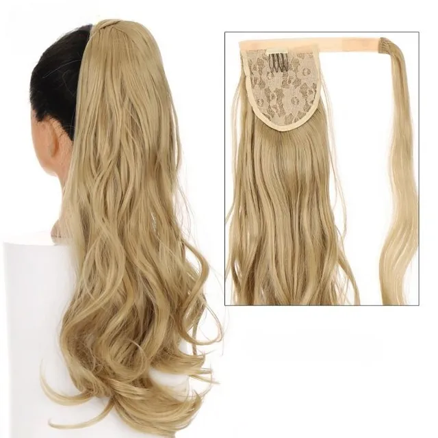 Women's long synthetic hair extensions for thickening hair