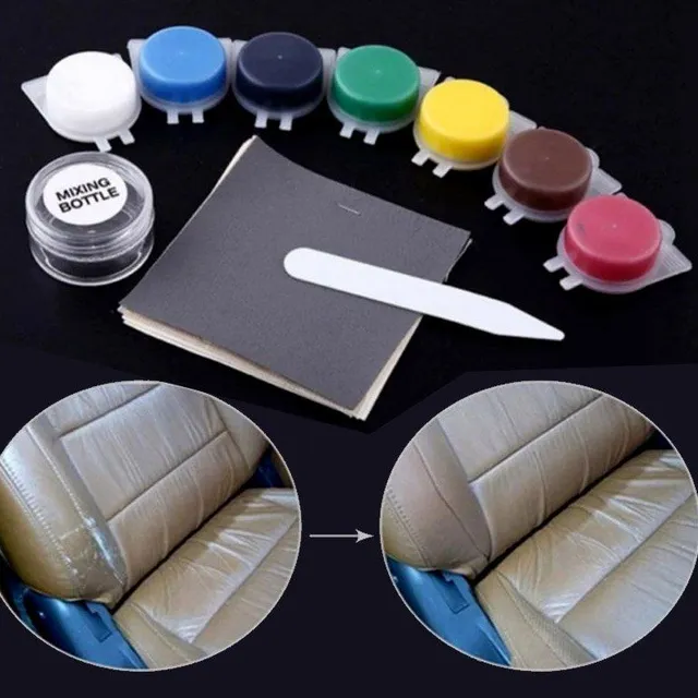 Leather repair kit - repair of scratched paint, scratches and cracks