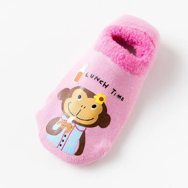 Detské bavlnené protišmykové ponožky 13 s
