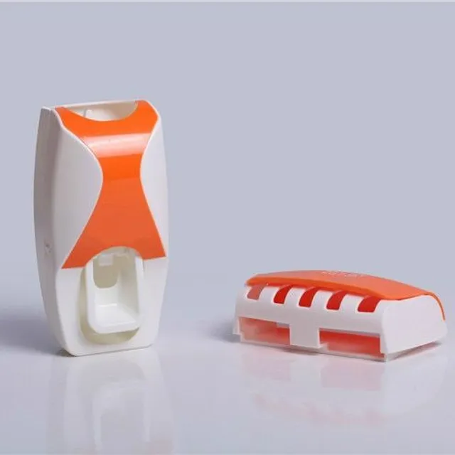 Toothpaste dispenser + toothbrush holder