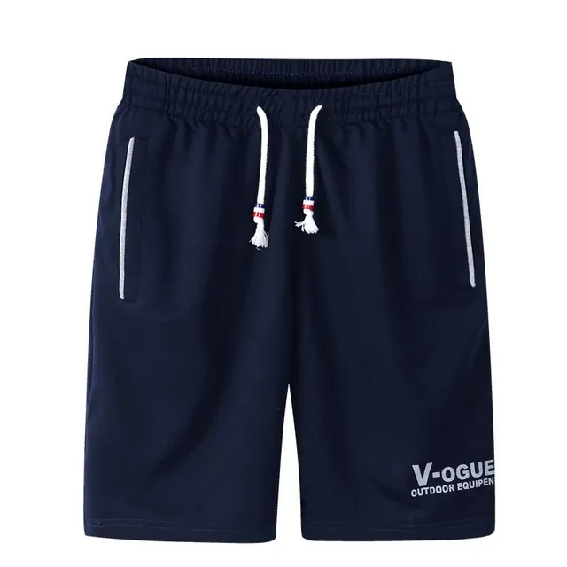 Men's leisurely comfortable single-color cotton shorts