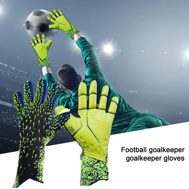 Gants de gardien de but professionnels - Respirants, confortables et durables pour les sports en extérieur (Verts)