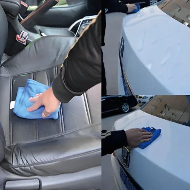 Soft microfiber drying cloths for washing the car