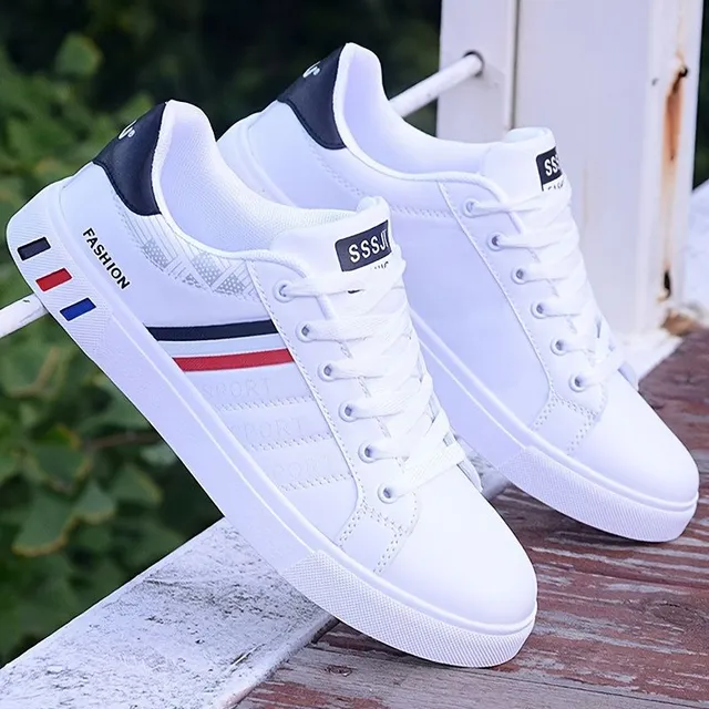 Male stylish low skateboard sneakers for outdoor activities