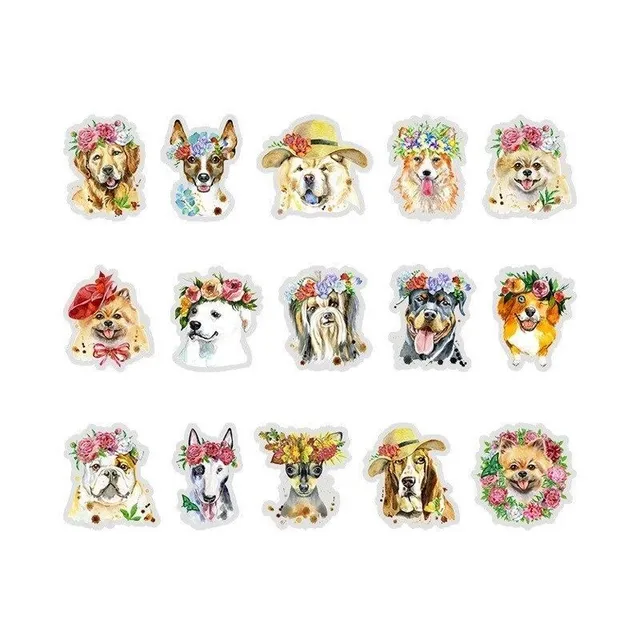 Trends decorative cute stickers into diaries and notebooks with a theme of dogs 30 pcs