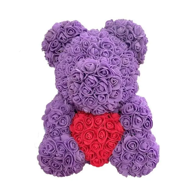 Gift teddy bear full of roses - more variants