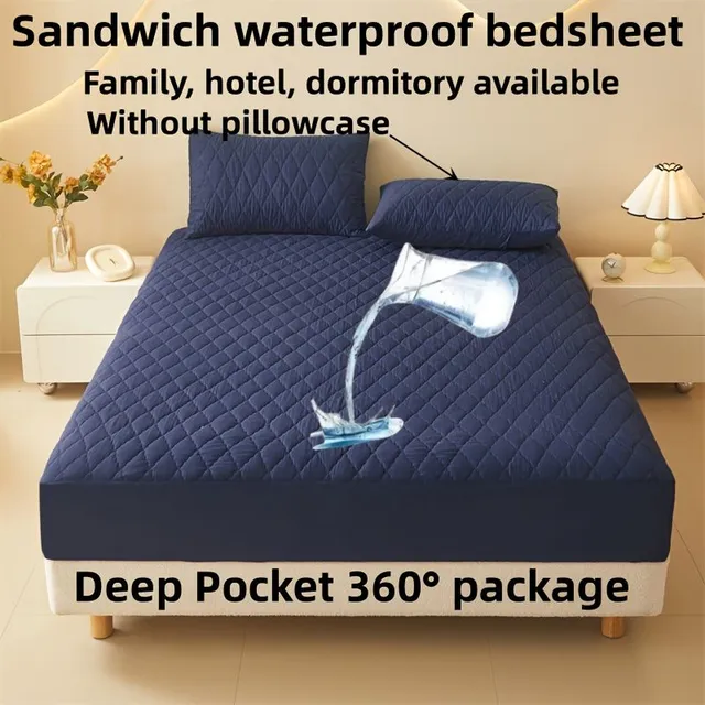 Waterproof mattress protector 1 pcs, stain resistant and moisture resistant, Suitable sheet