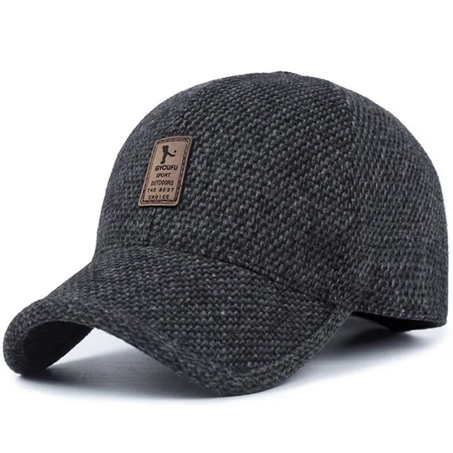 Men's winter cap with visor