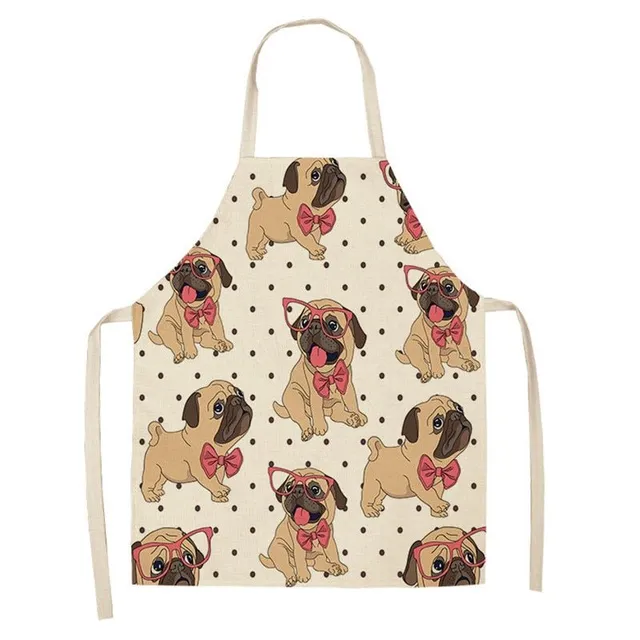 Kitchen apron with dog pattern