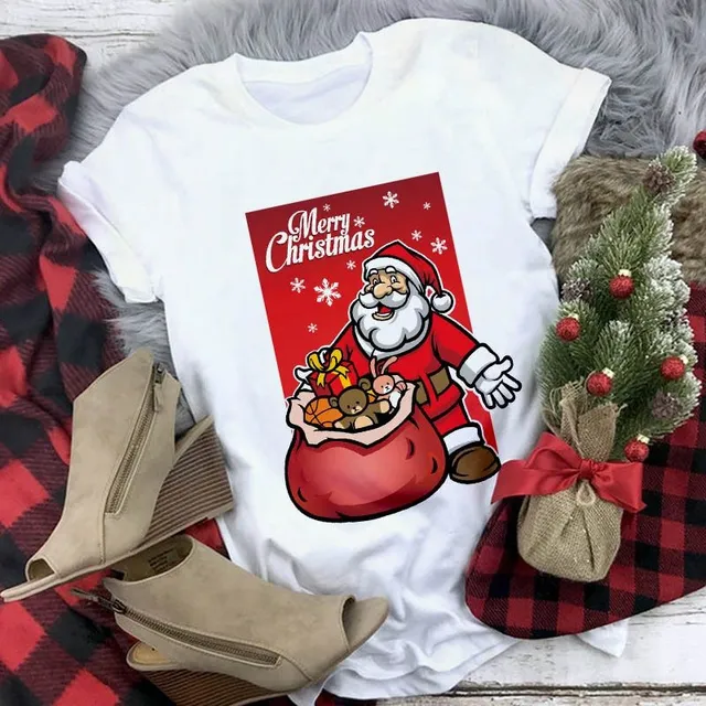 Ladies T-shirt with Christmas motif