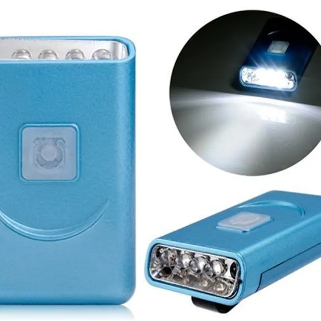LED svítilna s klipem a nabíjení přes USB