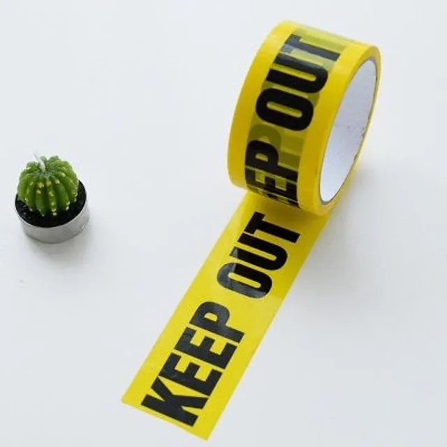 Trendy decorative tape for Halloween with scary inscription