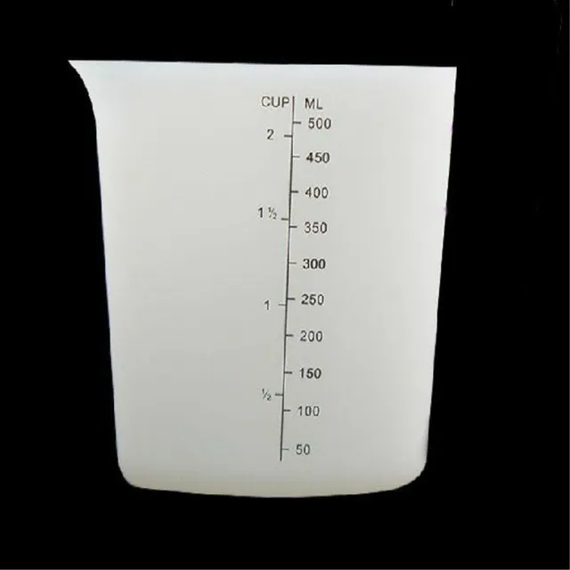 Practical silicone measuring cup for baking and cooking - 500 ml