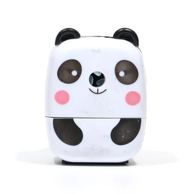 School pencil sharpener with cute animal motif