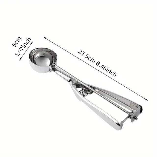 3v1 stainless steel ice cream scoop - ideal for easy picking and serving ice cream, fruit and melons