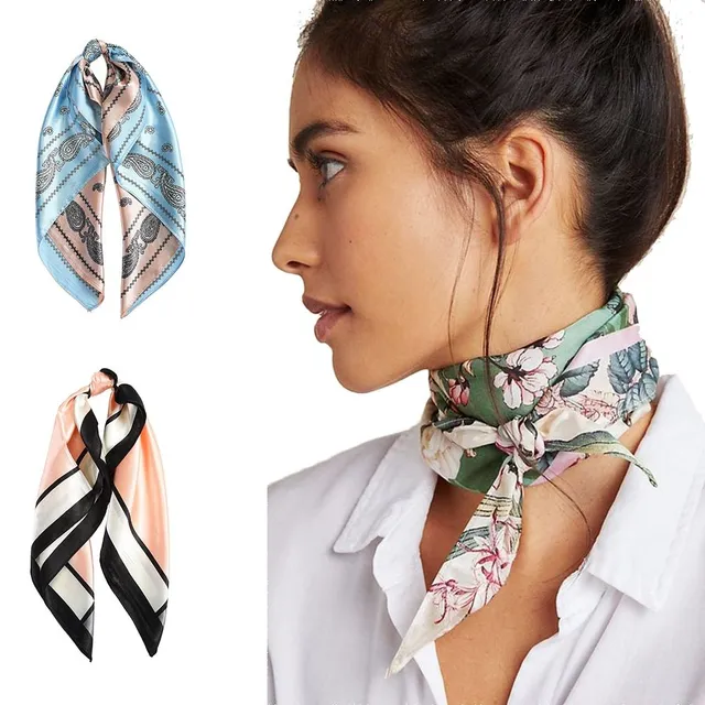 Modern elegant ladies scarf for tying around the neck or in the hair