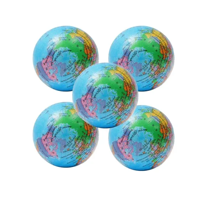 Jucărie antistres în formă de minge cu design de glob pământesc