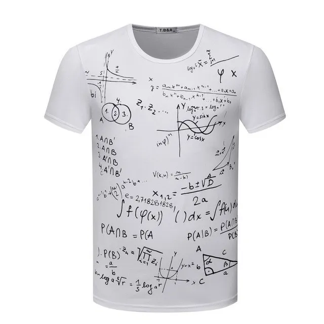 Men's shirt Gilbert with mathematical equation - two variants bila l