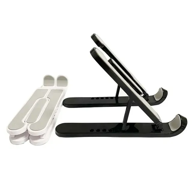 Portable adjustable laptop holder, tablet and laptop, folding computer table