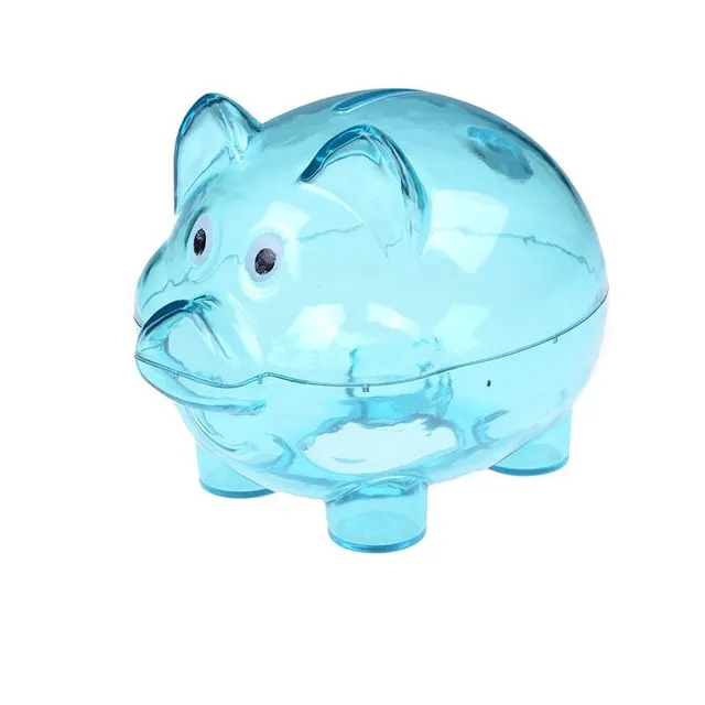 Plastic transparent piggy bank Frederic