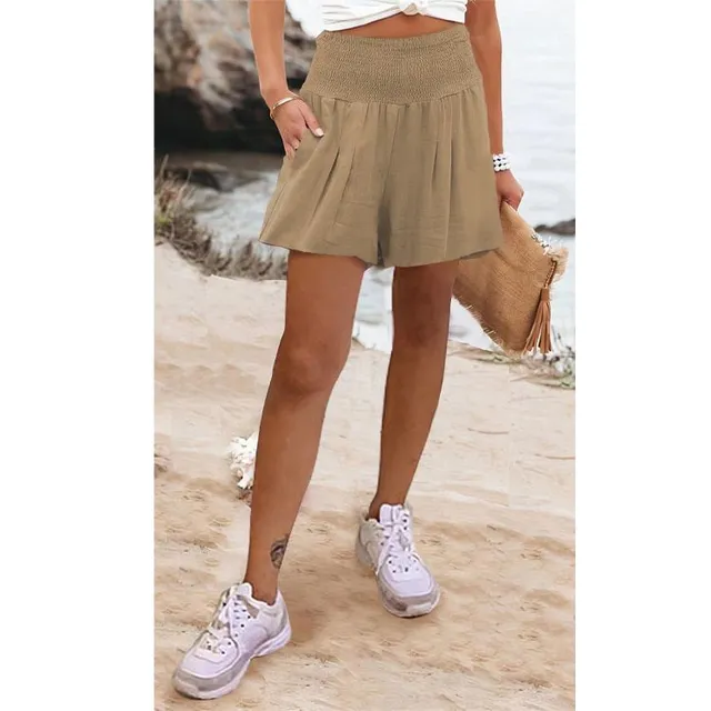 Women's Summer Breathable Shorts with High Waist and Fashion Colors