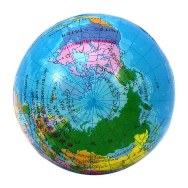 Modern antistress foam ball with the theme of the globe Armando