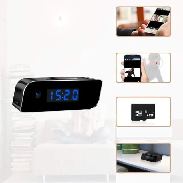 Spy camera with alarm clock 2in1