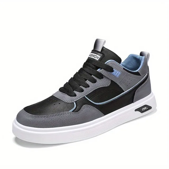 Men's breathable sneakers with good grip and lace for skateboarding