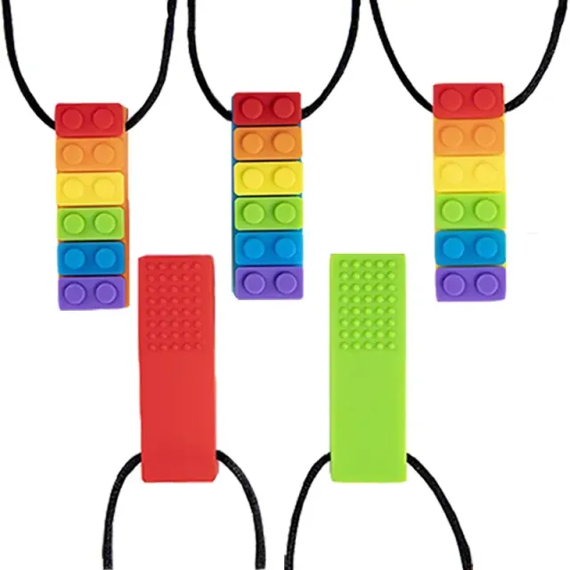 Inel gingival din silicon pentru copii sub formă de colier colorat
