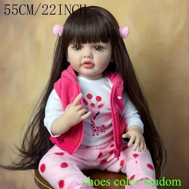 Beautiful as alive! 55cm realistic silicone doll for girls - Discover the joy of care and games