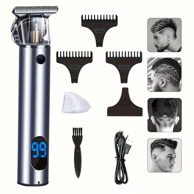 Professional electric hair clipper, beard and contour with T-cheese